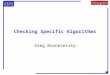 CS717 Checking Specific Algorithms Greg Bronevetsky