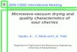 BIOPROCESS ENGINEERING GROUP, Dept. Agricultural & Bioresource Engineering, U of S 2008 CSBE International Meeting Microwave-vacuum drying and quality