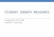 STUDENT GROWTH MEASURES Condensed from ODE Teacher Training