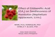Effect of Gibberellic Acid (GA 3 ) on Seedlessness of Rambutan (Nephelium lappaceum, Linn.) MARILYN E. ROMAQUIN, PhD DANILO T. ELIGIO, PhD Aklan State