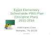 Egypt Elementary School-wide PBIS Plan (Discipline Plan) 2015-2016 4160 Karen Cove Memphis, TN 38128 Revised 8/151