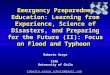 Emergency Preparedness Education: Learning from Experience, Science of Disasters, and Preparing for the Future (II): Focus on Flood and Typhoon Roberto