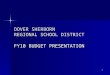 1 DOVER SHERBORN REGIONAL SCHOOL DISTRICT FY10 BUDGET PRESENTATION