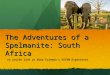 The Adventures of a Spelmanite: South Africa An inside look at Niwa Coleman’s GSTEM Experience