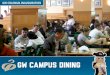 GW Campus Dining Principles Experience that is uniquely GW Variety & freedom of choice Cultivates student wellness Easy access to convenience Flexible