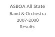 ASBOA All State Band & Orchestra 2007-2008 Results