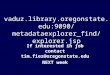 Vaduz.library.oregonstate.edu:9090/ metadataexplorer_find/explorer.jsp If interested in job contact tim.fiez@oregonstate.edu NEXT week