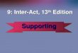 1 SupportingSupporting 9: Inter-Act, 13 th Edition 9: Inter-Act, 13 th Edition