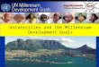 Universities and the Millennium Development Goals