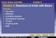 Section 2Acids, Bases, and Salts Section 2: Reactions of Acids with Bases Preview Key Ideas Bellringer Acid-Base Reaction Neutralization Reaction Titration