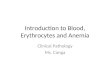 Introduction to Blood, Erythrocytes and Anemia Clinical Pathology Ms. Canga