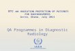 IAEA International Atomic Energy Agency RTC on RADIATION PROTECTION OF PATIENTS FOR RADIOGRAPHERS Accra, Ghana, July 2011 QA Programmes in Diagnostic Radiology