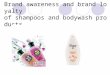 Brand awareness and brand loyalty of shampoos and bodywash products