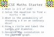 1 of 66 GCSE Maths Starter 3 1.What is 2/3 of 210? 2.Solve the equation to find x: 4(x+5) = 44 3.What is the probability of throwing a 4 on an ordinary