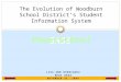 LISA ANN RODRIGUEZ EDUC 8848 NOVEMBER 21, 2009 The Evolution of Woodburn School District’s Student Information System