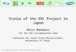 Status of the ERL Project in Japan Norio Nakamura for the ERL Collaboration Team Institute for Solid State Physics(ISSP), University of Tokyo Norio Nakamura,
