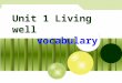 Unit 1 Living well vocabulary. YOUR SITE HERE LOGO dumb and deaf blind 自主学习