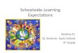 Schoolwide Learning Expectations Andrew O. St. Dominic Savio School 4 th Grade