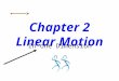 Chapter 2 Linear Motion In one Dimension Motion When position changes over a time interval; movement; change in location The simplest form is when movement