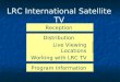 LRC International Satellite TV Reception Distribution Live Viewing Locations Working with LRC TV Program Information