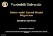 Vanderbilt University 23 July 2003 Metamodel Based Model Migration Jonathan Sprinkle Dissertation Defense Given toward satisfaction of the requirements