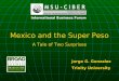 Mexico and the Super Peso A Tale of Two Surprises Jorge G. Gonzalez Trinity University International Business Forum