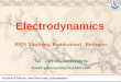 Electrodynamics REN Xincheng, Postdoctoral, Professor Tel ： 2331505; 13244118078 Email:ydxxxyrenxch@163.com