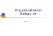 Organizational Behavior Session 1. Organizational behavior OB is a field of study that investigates the impact that individuals, groups, and structure