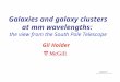 Galaxies and galaxy clusters at mm wavelengths: the view from the South Pole Telescope Gil Holder