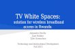TV White Spaces: solution for wireless broadband access in Rwanda Alejandra Penilla Juan Roldan Tyler Samuelson Technology and International Development