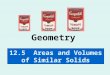 Geometry 12.5 Areas and Volumes of Similar Solids