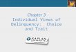 Chapter 3 Individual Views of Delinquency: Choice and Trait
