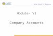 Amity School of Business Module- VI Company Accounts