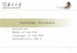 Definition Moves of the PDA Languages of the PDA Deterministic PDA’s Pushdown Automata 11