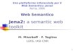 1 Jena2: a semantic web toolkit M. Missikoff – F. Taglino LEKS, IASI-CNR Una piattaforma inferenziale per il Web Semantico: Jena2 Roma, 2006 Web Semantico