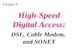Chapter 9 High-Speed Digital Access: DSL, Cable Modem, and SONET