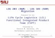 Learn. Perform. Succeed. LOG 203 (R&M) - LOG 103 (RAM) Migration Prepared for the Life Cycle Logistics (LCL) Functional Integrated Product Team (FIPT)