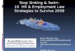 Stop Sinking & Swim: 10 HR & Employment Law Strategies to Survive 2009 Karen Michael, Esq. Kmichael@KarenMichaelConsulting.com 