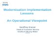 Modernisation Implementation Lessons An Operational Viewpoint Geoffrey Enever Head of Customer Service Goulburn Murray Water DM#3662766