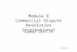 Module 9 Commercial Dispute Resolution International Summer 2013-14 ©MNoonan2009