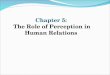Chapter 5: The Role of Perception in Human Relations