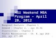 1 MSU Weekend MBA Program – April 28, 2012 Marginal Analysis -Chapter 1 Demand – Chapter 2,, pgs 35-45 Elasticities – Chapter 3 Profit Maximization - Ch