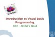 Introduction to Visual Basic Programming Introduction to Visual Basic Programming Ch3 – Deitel’s Book