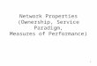 1 Network Properties (Ownership, Service Paradigm, Measures of Performance)
