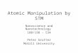 Atomic Manipulation by STM Nanoscience and Nanotechnology 180/198 – 534 Peter Grutter McGill University