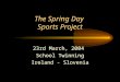 The Spring Day Sports Project 23rd March, 2004 School Twinning Ireland - Slovenia
