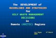 The DEVELOPMENT of GUIDELINES AND STRATEGIES for OILY WASTE MANAGEMENT DECISIONSin Remote (ARCTIC) Regions Las Vegas 17 March 2009