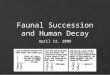Faunal Succession and Human Decay April 13, 2009