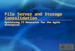 File Server and Storage Consolidation Optimizing IT Resources for the Agile Enterprise
