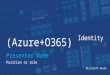 (Azure+O365) Identity Presenter Name Position or role Microsoft Azure